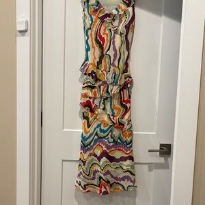 Anthropologie Multicolor Wave Maxi Dress